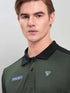 Men Colorblock Slim Fit Polo T-shirt with TECHNO COOL+