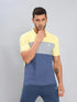 Men Colorblock Slim Fit Polo T-shirt with MATPIQ