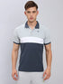 Men Colorblock Slim Fit Polo T-shirt with MATPIQ