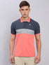 Men Colorblock Slim Fit Polo T-shirt with MATPIQ