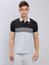 Men Colorblock Slim Fit Polo T-shirt with MATPIQ