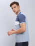 Men Colorblock Slim Fit Polo T-shirt with MATPIQ