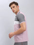 Men Colorblock Slim Fit Polo T-shirt with MATPIQ