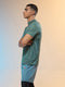 Men Melange Slim Fit Mock Neck T-shirt with TECHNO COOL+