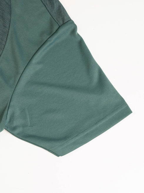 Men Melange Slim Fit Mock Neck T-shirt with TECHNO COOL+