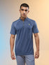 Men Melange Slim Fit Mock Neck T-shirt with TECHNO COOL+