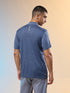 Men Melange Slim Fit Mock Neck T-shirt with TECHNO COOL+