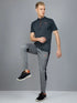 Men Melange Slim Fit Mock Neck T-shirt with TECHNO COOL+