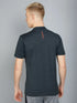 Men Melange Slim Fit Mock Neck T-shirt with TECHNO COOL+