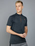 Men Melange Slim Fit Mock Neck T-shirt with TECHNO COOL+