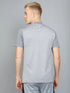 Men Melange Slim Fit Mock Neck T-shirt with TECHNO COOL+