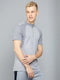 Men Melange Slim Fit Mock Neck T-shirt with TECHNO COOL+