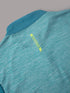 Men Melange Slim Fit Mock Neck T-shirt with TECHNO COOL+