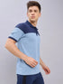Men Colorblock Slim Fit Polo T-shirt with TECHNO DRY