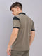 Men Colorblock Slim Fit Polo T-shirt with TECHNO DRY