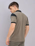 Men Colorblock Slim Fit Polo T-shirt with TECHNO DRY