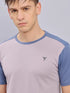Men Colorblock Slim Fit Crew Neck T-shirt with TECHNO COOL+