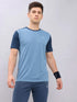 Men Colorblock Slim Fit Crew Neck T-shirt with TECHNO COOL+