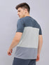 Men Colorblock Slim Fit Crew Neck T-shirt with TECHNO COOL+