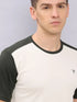 Men Colorblock Slim Fit Crew Neck T-shirt with TECHNO COOL+