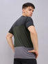 Men Colorblock Slim Fit Crew Neck T-shirt with TECHNO COOL+