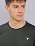 Men Colorblock Slim Fit Crew Neck T-shirt with TECHNO COOL+