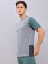 Men Colorblock Slim Fit Crew Neck T-shirt with TECHNO COOL+