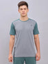Men Colorblock Slim Fit Crew Neck T-shirt with TECHNO COOL+