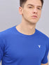 Men Colorblock Slim Fit Crew Neck T-shirt with DOUBLE COOL