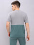 Men Colorblock Slim Fit Crew Neck T-shirt with DOUBLE COOL