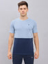 Men Colorblock Slim Fit Crew Neck T-shirt with DOUBLE COOL
