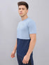 Men Colorblock Slim Fit Crew Neck T-shirt with DOUBLE COOL