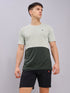 Men Colorblock Slim Fit Crew Neck T-shirt with DOUBLE COOL