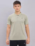 Men Melange Slim Fit Polo T-shirt with DOUBLE COOL