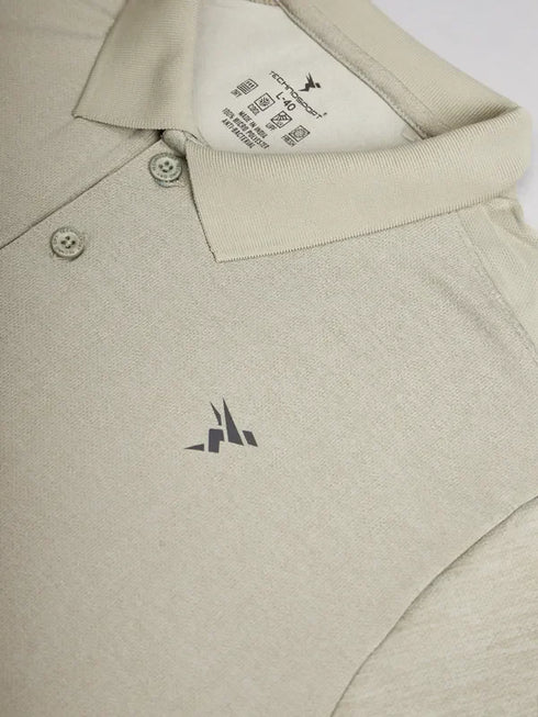 Men Melange Slim Fit Polo T-shirt with DOUBLE COOL