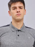 Men Melange Slim Fit Polo T-shirt with DOUBLE COOL
