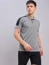 Men Melange Slim Fit Polo T-shirt with DOUBLE COOL