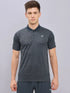 Men Melange Slim Fit Polo T-shirt with DOUBLE COOL