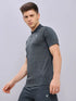 Men Melange Slim Fit Polo T-shirt with DOUBLE COOL