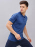 Men Melange Slim Fit Polo T-shirt with DOUBLE COOL