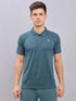 Men Melange Slim Fit Polo T-shirt with DOUBLE COOL