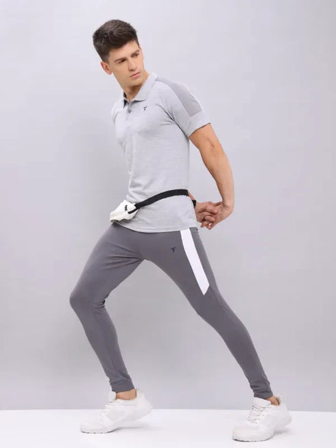 Men Melange Slim Fit Polo T-shirt with DOUBLE COOL