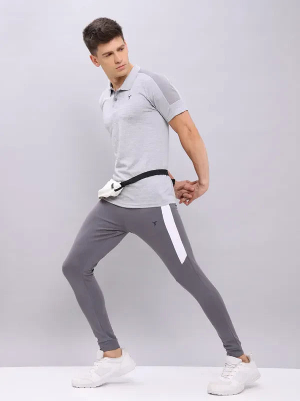 Men Melange Slim Fit Polo T-shirt with DOUBLE COOL