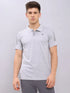Men Melange Slim Fit Polo T-shirt with DOUBLE COOL