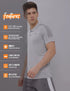 Men Melange Slim Fit Polo T-shirt with DOUBLE COOL