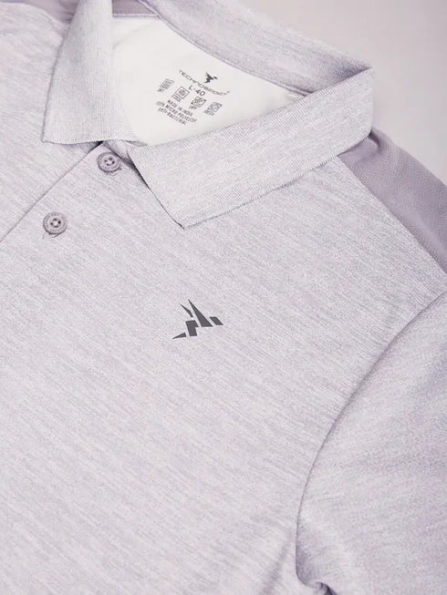 Men Melange Slim Fit Polo T-shirt with DOUBLE COOL