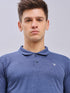 Men Melange Slim Fit Polo T-shirt with DOUBLE COOL