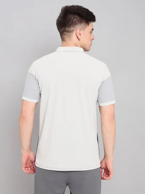 Men Colorblock Slim Fit Polo T-shirt with MATPIQ