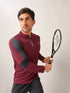 Men Colorblock Slim Fit Mock Neck T-shirt with TECHNO COOL+