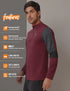 Men Colorblock Slim Fit Mock Neck T-shirt with TECHNO COOL+
